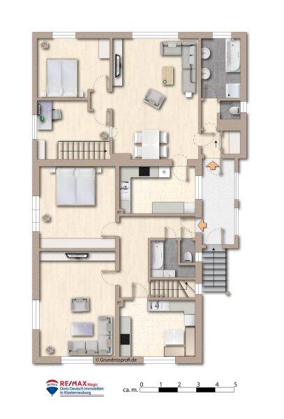 Grundriss Erdgeschoss m�bliert