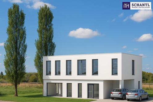 Modernes Wohnen in Massivbauweise - Einfamilienh�user mit durchdachtem Raumkonzept in Wien-N�he in Deutsch Wagram - freier Blick ins Gr�ne + unverbautes Gegen�ber!