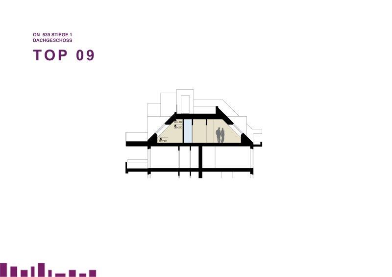 Raumh�hen in den R�umen mit Dachschr�gen 539/1/9