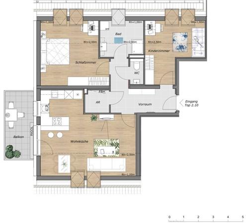 Hochwertige 3-Zimmer DG-Wohnung | 96 m� Wohnfl�che | mit Balkon & 2 Parkpl�tzen (Ziegelmassiv!)