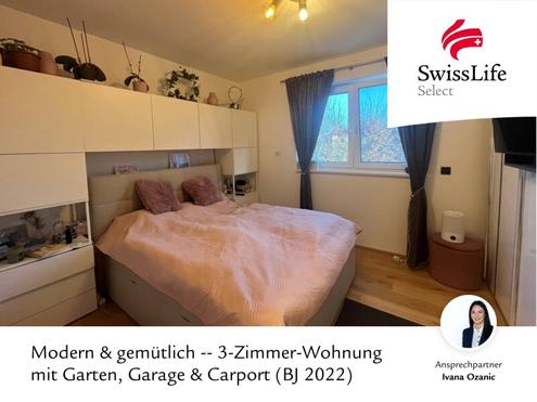 Modern & gem�tlich -- 3-Zimmer-Wohnung mit Garten, Garage & Carport (BJ 2022)