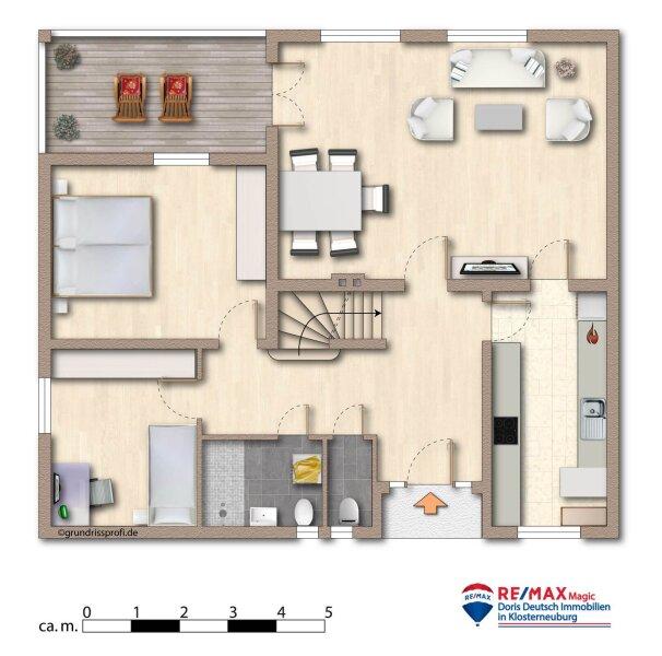 Grundriss Erdgeschoss m�bliert