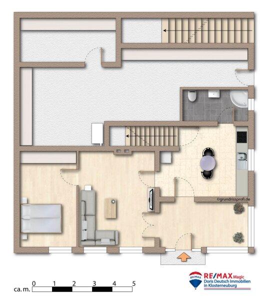 Grundriss Kellergeschoss m�bliert