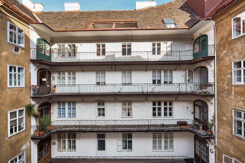 Pawlatschengang im Innenhof