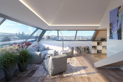 Baubewilligter Rohdachboden f�r Luxuspenthouse in 1050 Wien - 390m2 Nutzfl�che