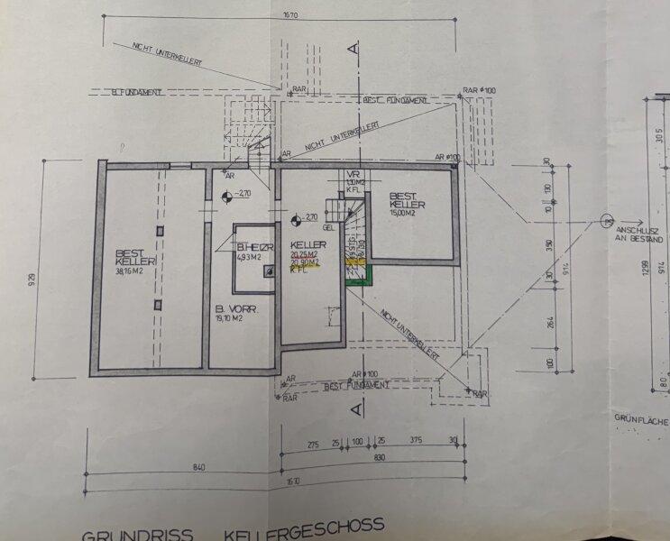 Grundriss Keller