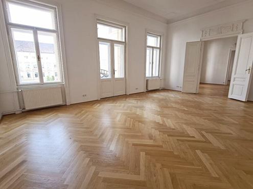 M�LLWALDPLATZ, U1-N�he, 133 m2 Altbau mit Loggia, 3 Zimmer, Extrak�che, 2 Loggia, Wannenbad, Parketten, 1. Liftstock