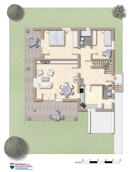 Grundriss Erdgeschoss m�bliert