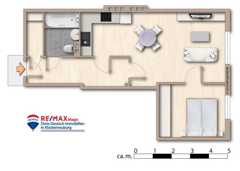 Grundriss m�bliert