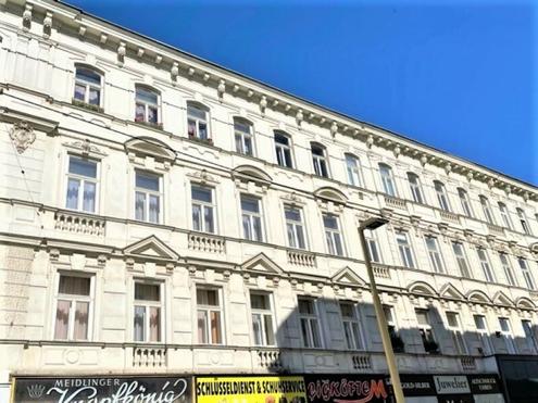 U4-N�HE, gepflegte 45 m2 Altbau, 2 Zimmer, K�che, Wannenbad, Parketten, 3. Stock, FUZO Meidlinger Hauptstra�e