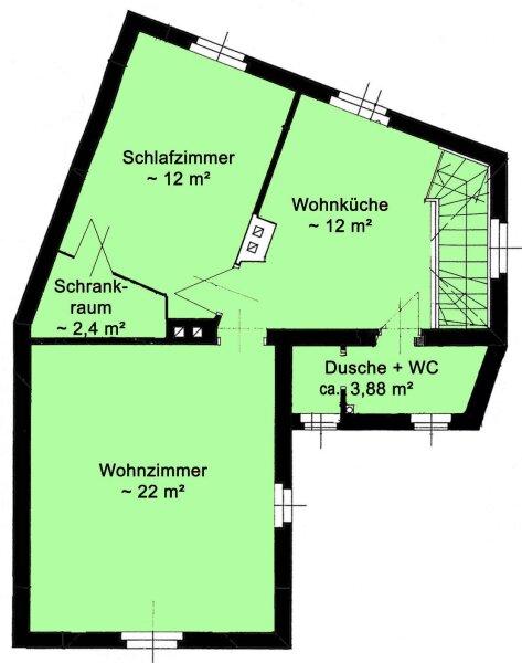 Grundriss Skizze Mansarde