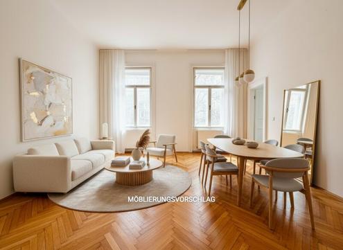 HOFSEITIGE S�DSEITIGE ALTBAUWOHNUNG: helle ruhige 2-Zimmerwohnung (Balkonanbau ca. 8,5m� m�glich!)