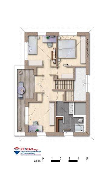 Grundriss Obergeschoss m�bliert