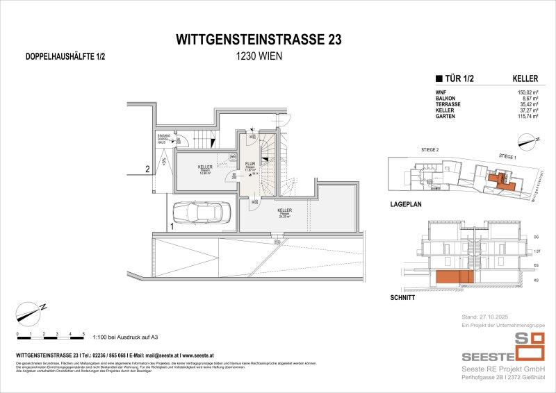 Grundriss Keller DH1/2