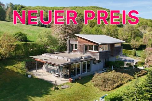 Nachhaltig wohnen mit Erdw�rme - Architektenhaus in idyllischer Gr�nruhelage mit Weitblick