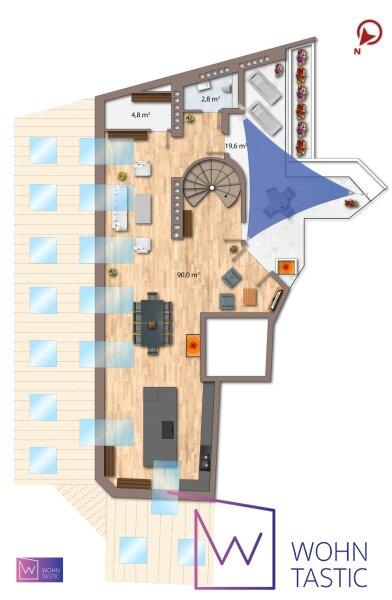 Planskizze 2. DG m�bliert