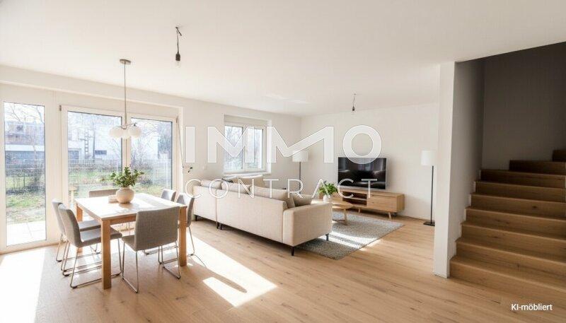 Wohnzimmer - KI m�bliert