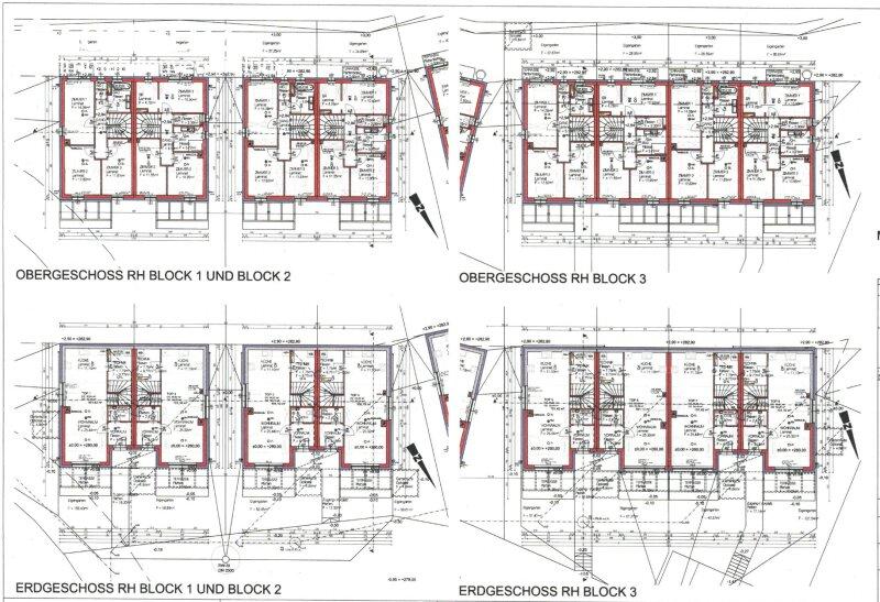 Planansicht Reihenh�user