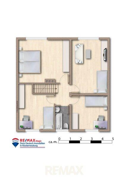 Grundriss Obergeschoss m�bliert