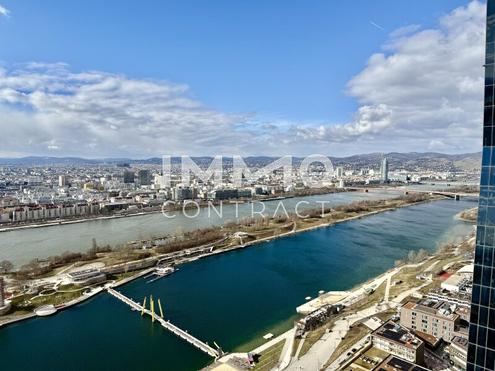City-Studio mit Abendsonne im modernsten Hochhaus �sterreichs -DC2