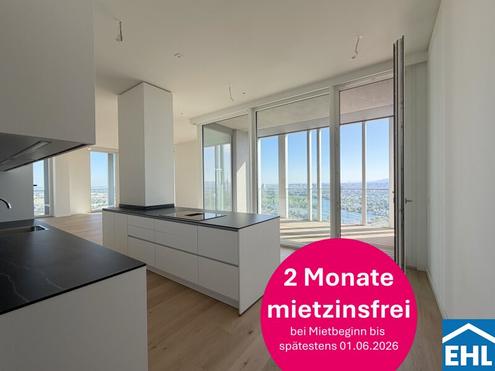 2 Monate mietzinsfrei: 3-Zi.-Erstbezug mit Sauna & Skylineblick