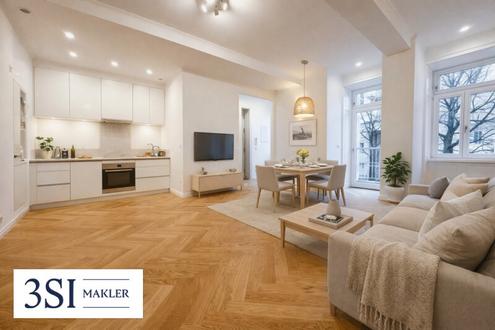 Stilvoller Erstbezug: Gro�z�gige 4-Zimmer-Wohnung mit privater Freifl�che