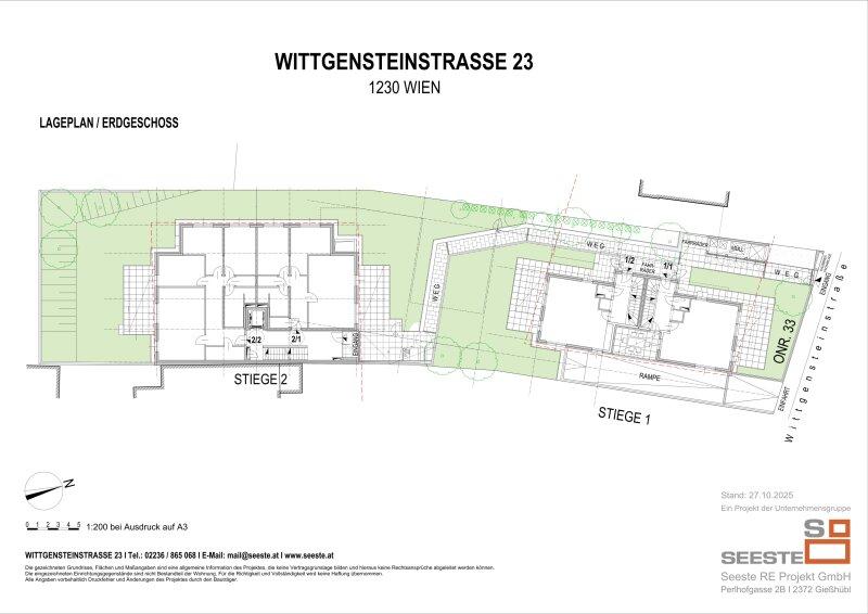 Lageplan Erdgeschoss