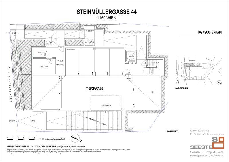 Kellergeschoss Souterrain Tiefgarage