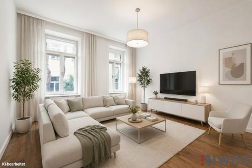 Komplett hofseitige Altbauwohnung | Sanierungsbed�rftig | Prachtvolles Jahrhundertwendehaus | MQ, Volkstheater, Mariahilfer Stra�e uvm. fu�l�ufig erreichbar