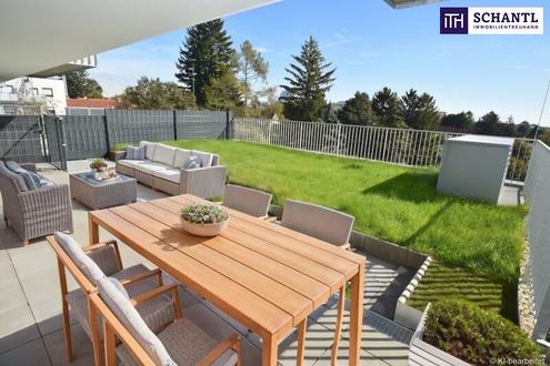 Geniale Gartenwohnung mit Fernblick - vier Zimmer - �ber 90 m� Freifl�che und perfektem Grundriss!