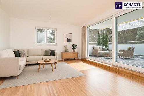 Traumhafte, lichtdurchflutete 3-Zimmer-Wohnung mit gigantischer Terrasse und Blick ins Gr�ne!