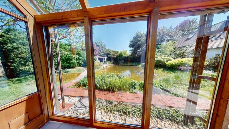 Wintergarten mit Blick Biotop