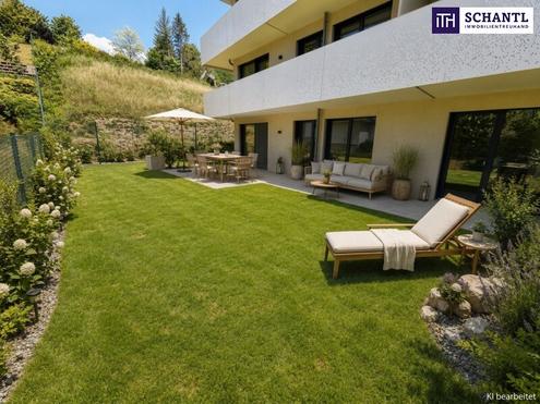 FIRE SALE!! Ein St�ck Natur - ganz f�r sich allein! Das perfekte Familienparadies! Geniale Neubauwohnung mit WOW-Effekt! Riesiger Eigengarten und Terrasse + 4 Zimmer + Gr�n wohin das Auge reicht + Luftw�rmepumpe!