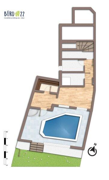 Grundriss Keller/Gartengescho�