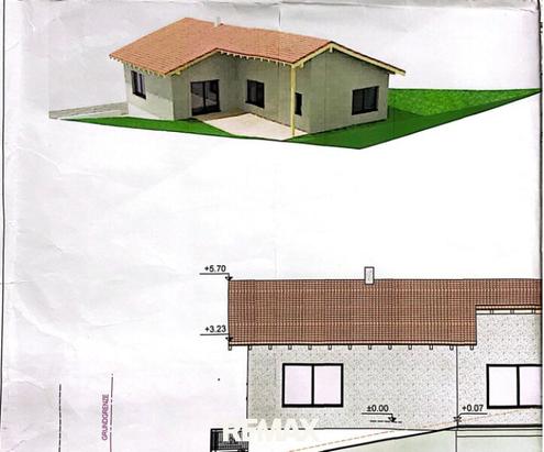 Baugrundst�ck mit Bodenplatte, Baubewilligung und Einreichplan f�r Einfamilienhaus, Garage und PKW Stellplatz