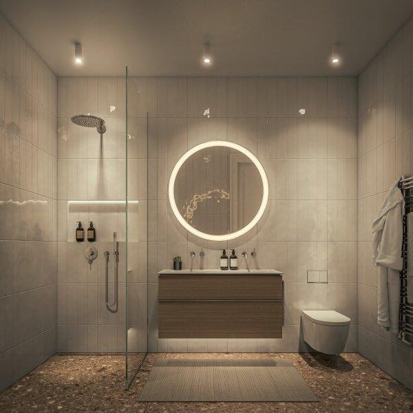 Modernes Badezimmer mit hochwertiger Ausstattung