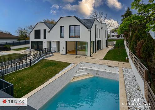 NEU! ++ Gießhübl/Maria Enzersdorf ++ Exklusives Haus mit Pool, Garten, Dachterrasse & 2 Carport-Stellplätzen ++ Vollunterkellert ++ inkl. Küche ++
