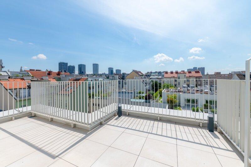 S�dwest-Terrasse auf Wohnebene