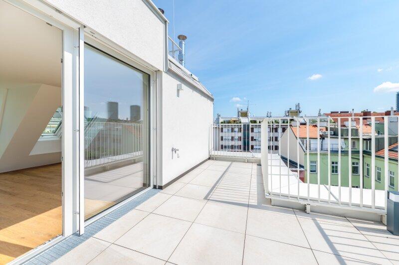 S�dwest-Terrasse auf Wohnebene