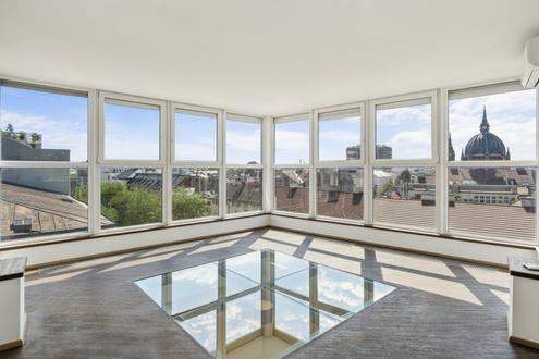 Wohnen �ber den D�chern: Exklusive Maisonette mit Terrassen & 360� Panoramablick