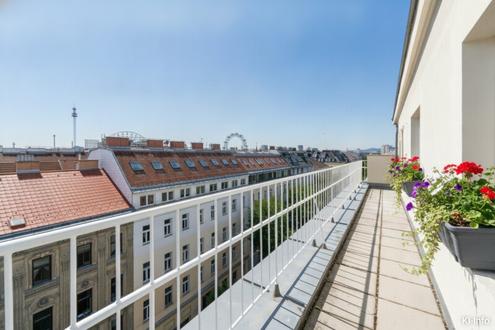 Erstbezug nach Sanierung: Dachgescho�maisonette mit 2 Terrassen im Stuwerviertel