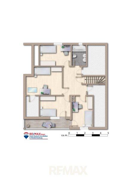 Grundriss Dachgeschoss m�bliert