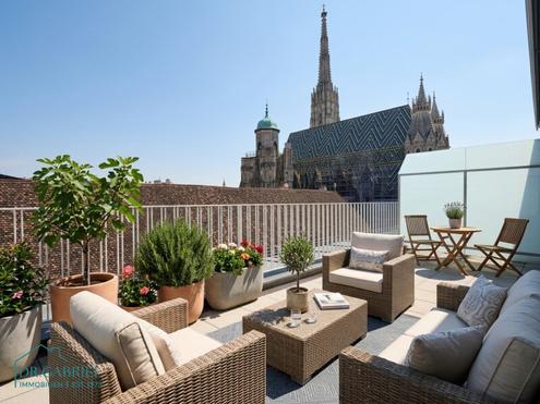 PERFEKTE M�BLIERTE TERRASSENWOHNUNG BEIM STEPHANSPLATZ