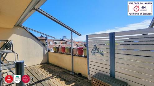 Sonniges Wohnerlebnis Dachgeschoss-Maisonette mit zwei Terrassen und Tiefgaragenplatz