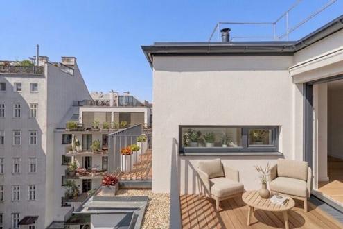 Attraktive 4-Zimmer DG Wohnung mit zwei Terrassen in bester Lage nahe Schloss Belvedere zu vermieten!