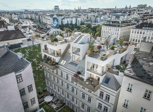 85 m² Erstbezug mit 22 m² Balkon, 3-Zimmer, direkt am Naschmarkt