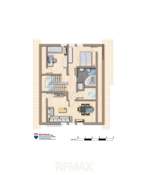Grundriss Dachgeschoss m�bliert