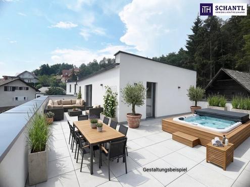 EXKLUSIV - Weiz von oben - Design von morgen - Penthouse zum TOP-PREIS mit Panorama-Terrasse, Garten & Kellerstöckl