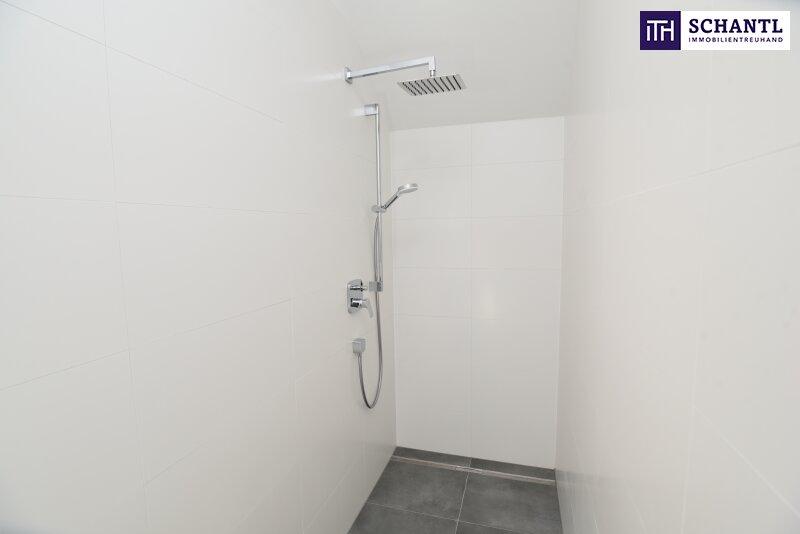 Walk-In Dusche mit Regenbrause