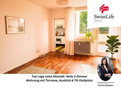 Zentral gelegene 2-Zimmer-Wohnung mit Terrasse & Tiefgaragenstellplatz